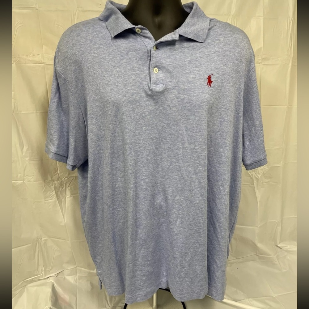 Polo Ralph Lauren Men’s Short Sleeve Polo Shirt Light Blue  Size XL Classic Fit